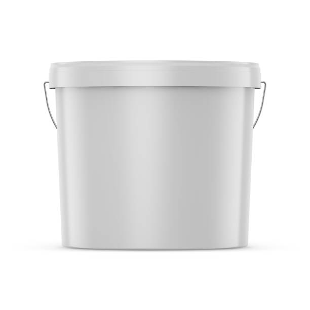 istock Plastic Paint Bucket Mockup Isolated on White Background 3D Rendering 1902295042
