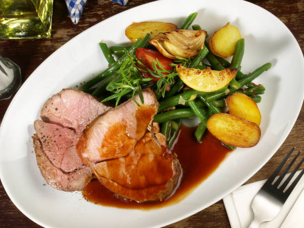 istock Braised Lamb Meat with Potatoes and green Beans 1902310976