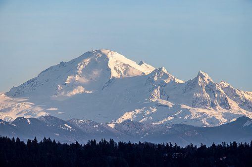 Mount Baker in Washington State at Sunset.