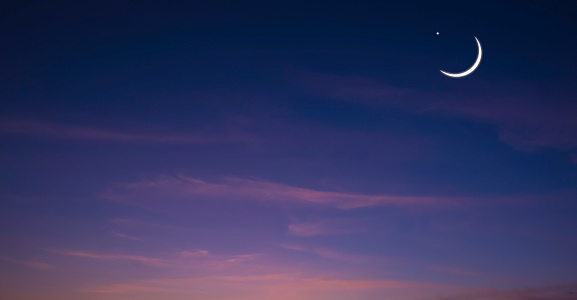 moon in the clouds