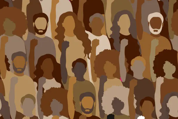 Vector illustration of Seamless pattern of african american people