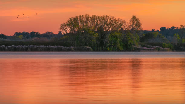 istock sunset over the lakeside 1902447037