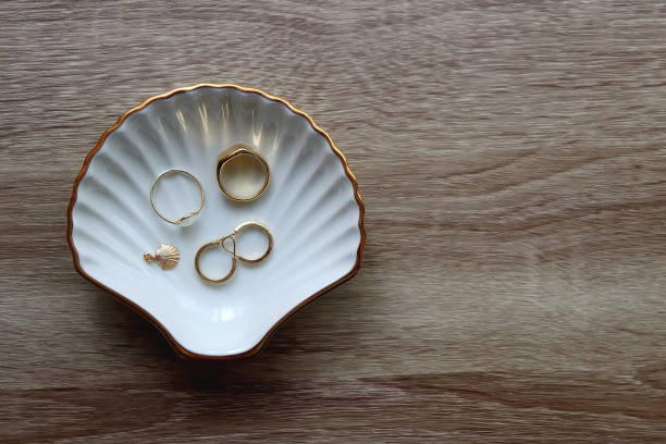 istock Ring Dish and Gold Jewelry 1902556645