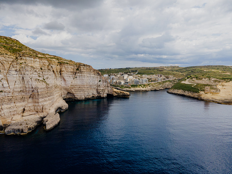 Malta. View from above of Xlendi Bay on the island of Gozo.