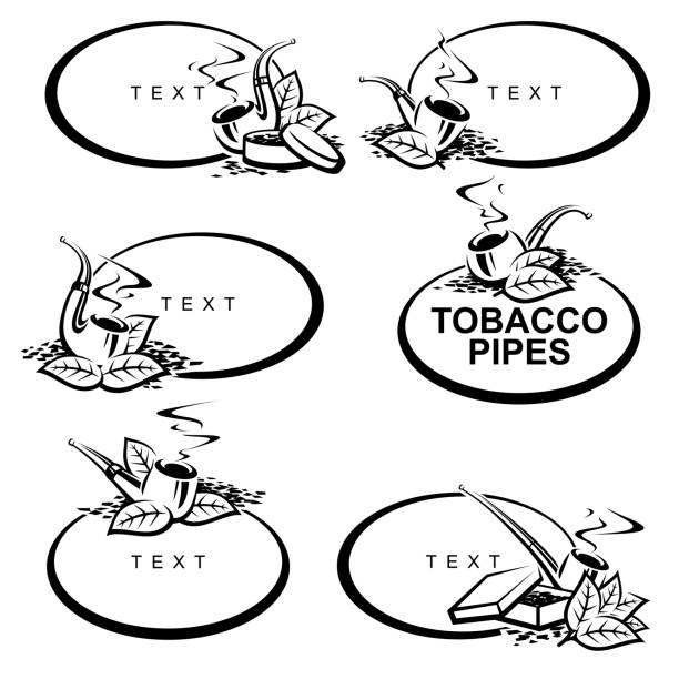 ilustraciones, imágenes clip art, dibujos animados e iconos de stock de tobacco pipes set. collection icon tobacco pipes. vector - retro revival digitally generated image computer graphic single object