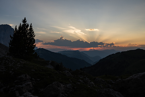 Majestic mountain landscapes on the Italian Dolomites