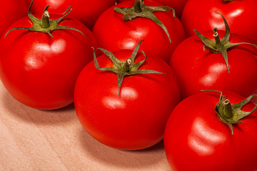 Close up view of many tomatoes