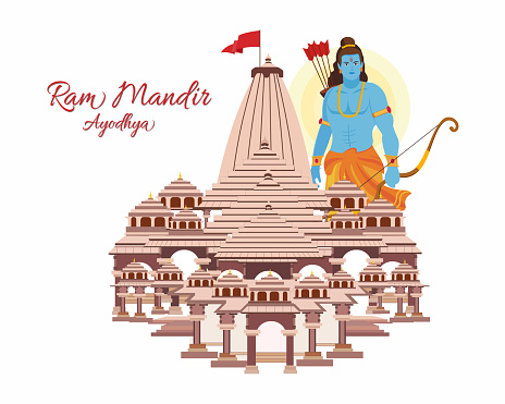Ram mandir temple design in Ayodhya with shri ram