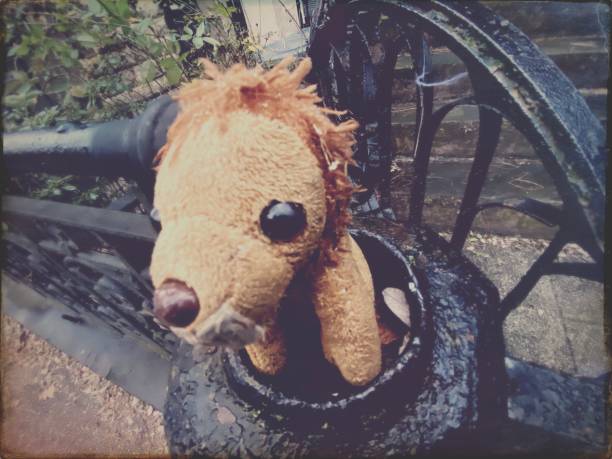 Child’s Stuffed Animal on Cast Iron Fence