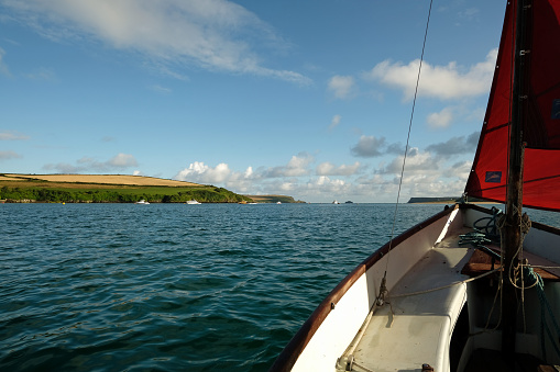 The sandbar at the mouth of the camel estuary of the river camel where it meets the Celtic Sea