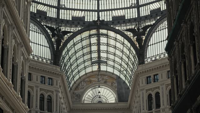Iron and glass dome of Galleria Umberto, Naples