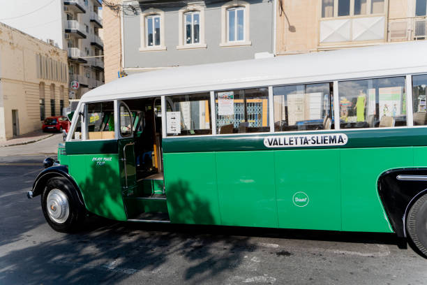 A Mercedes-Benz LPO 913/42 bus (built between approx. 1970-1984) at a gas station in Morro Jable on the southeast coast of Fuerteventura, Spain.
