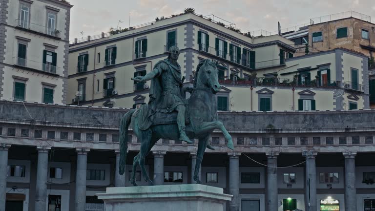 Charles VII monument, Piazza Plebiscito, Naples Italy