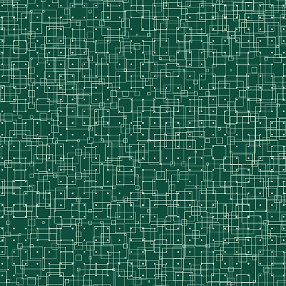 Seamless pattern resembling a green circuit board, perfect for backgrounds with a technology theme.
