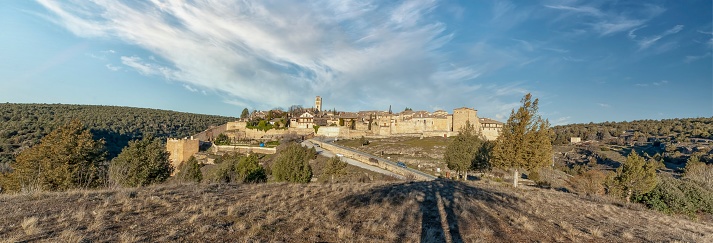 Panoramic view of Pedraza in Segovia. Spain