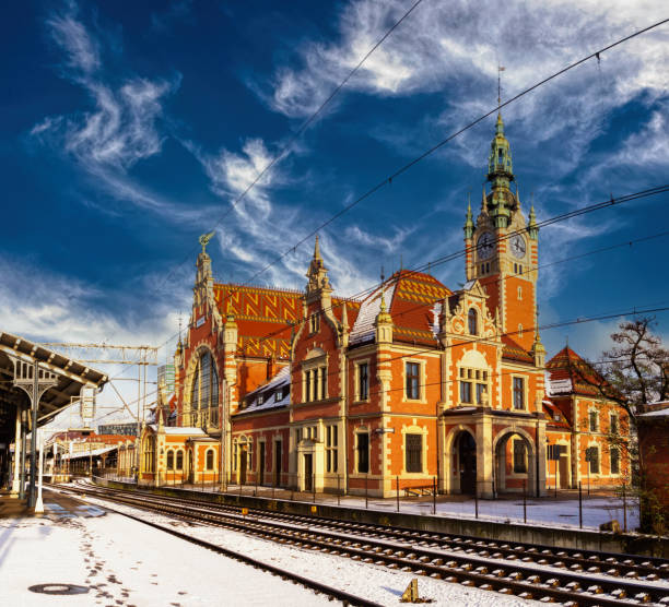 istock Beautiful ancient railway station building in Gdansk 1902942263