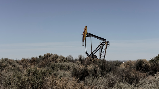 Oil extraction pumping, Patagonia, Argentina.