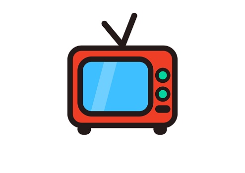 A television in minimalist cartoon style