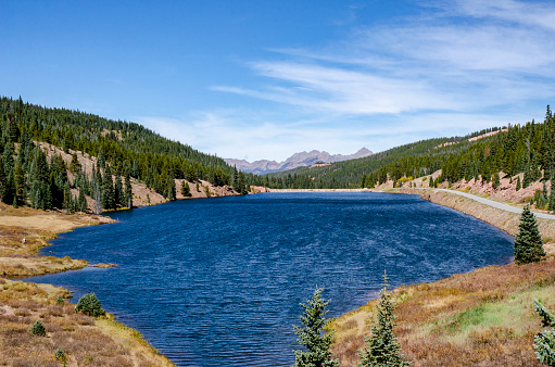 Reservoir of Black Lake on the Vail Pass in Vail, Colorado