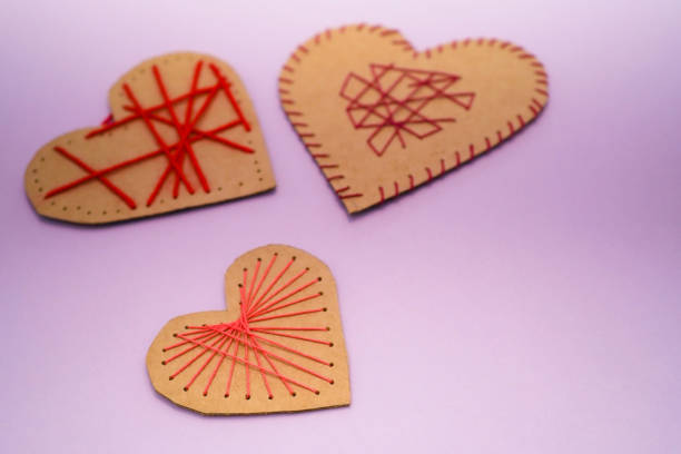 istock Eco friendly zero waste simple craft. Season home valentines day decor on pink background. 1902997320