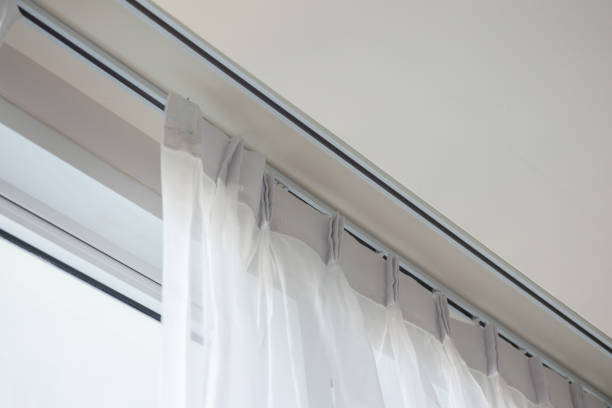 istock Curtain window interior decoration in living room 1903282442