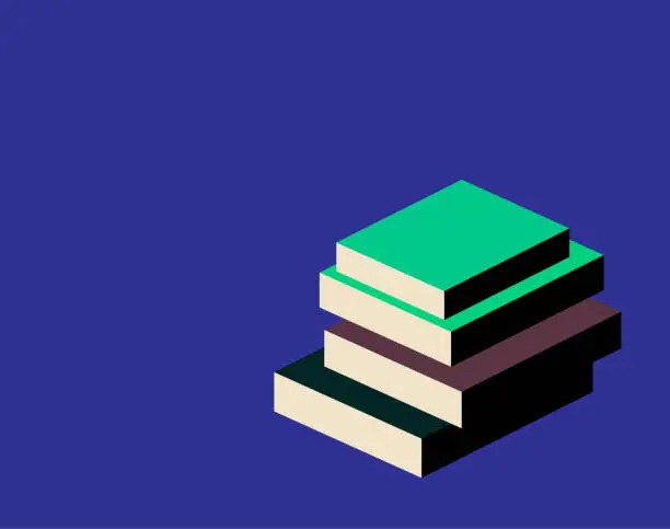 Vector illustration of Books minimalist style
