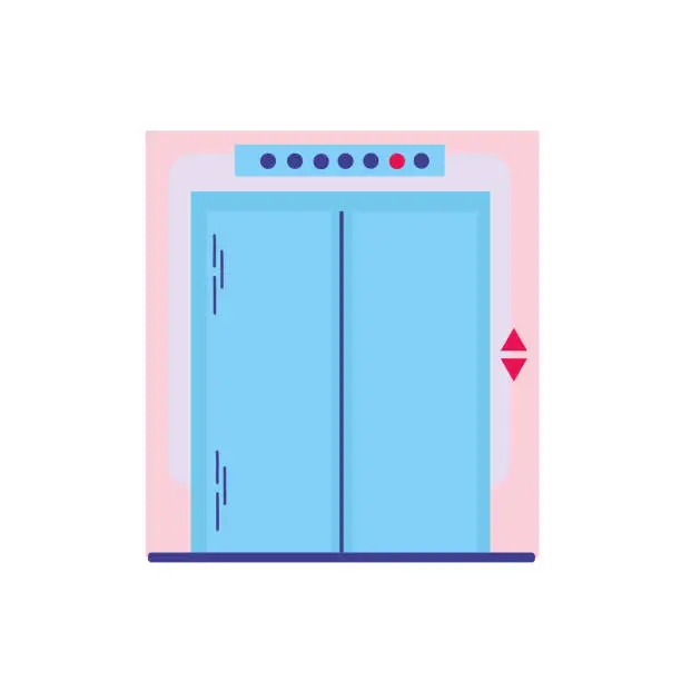 Vector illustration of Elevator icon clipart avatar logotype isolated vector illustration