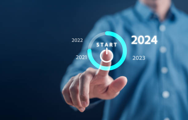 istock Loading progress from 2023 to 2024 to countdown merry christmas and happy new year, Planning and challenge strategy in new year 2024 Concept. 1903431364