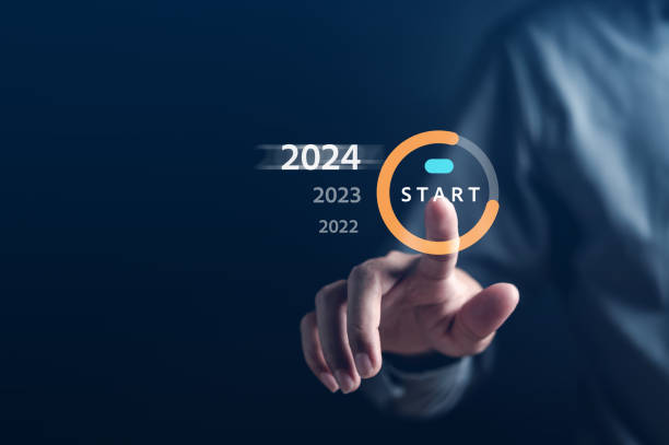 istock Loading progress from 2023 to 2024 to countdown merry christmas and happy new year, Planning and challenge strategy in new year 2024 Concept. 1903431804