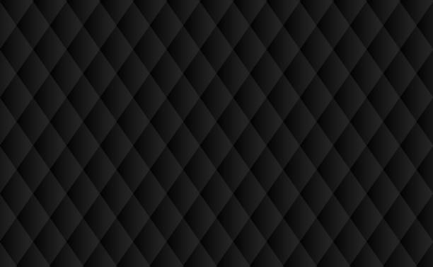 illustrazioni stock, clip art, cartoni animati e icone di tendenza di sfondo vettoriale texture astratta nera. texture in carta, tessuto o cartone con rombi. modello geometrico scuro astratto vettoriale eps10 - silk black background satin black