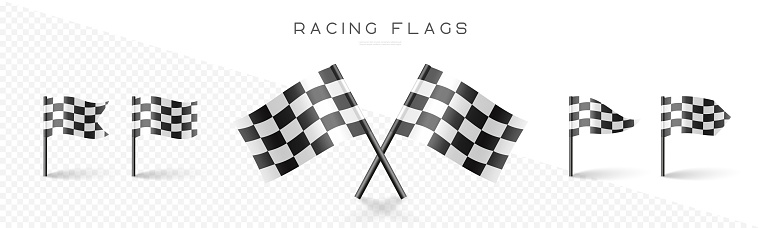 Fancy Racing Flags Checkered Racing Flags Realistic Finish Flag Set For Car Race Sports ...