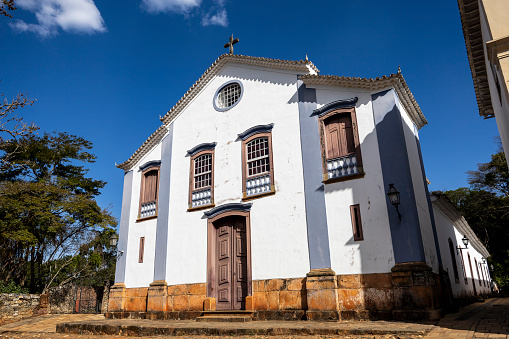 Church of Saint John the Evangelist in the city historic Tiradentes, interior of Minas Gerais state, Brazil