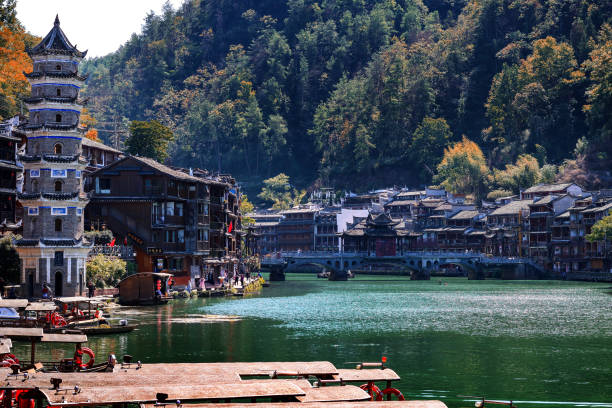 istock Scenery of the ancient city with a river flowing through it 1903511734