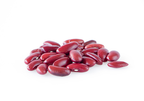 Red beans or red kidney beans isolated on white background.