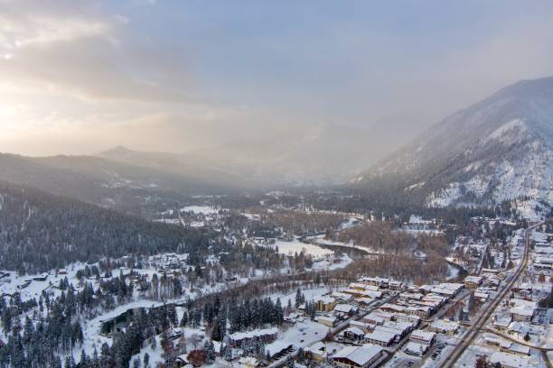 istock Leavenworth, Washington at sunrise in December 1903573995