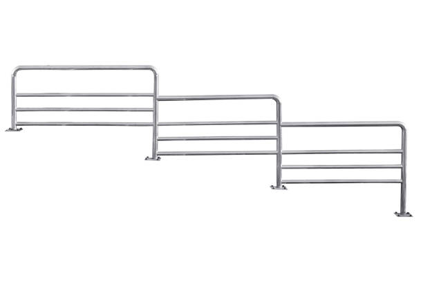 istock Stainless steel staircase railing isolated on white background 1903625713