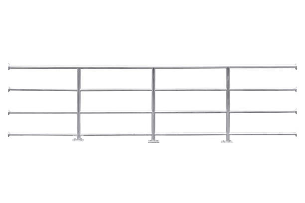istock Stainless steel railing isolated on white background 1903635024