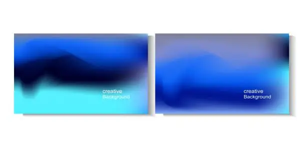 Vector illustration of Set of abstract blurred gradient defocused background