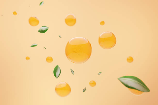 Vitamin C serum and orange juice product