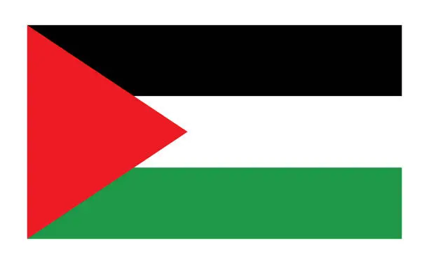 Vector illustration of Palestinian Flag