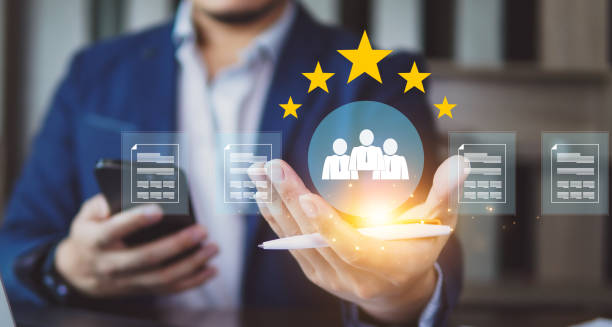istock Customer and top service Quality assurance 5 star, Guarantee, Standards, ISO certification and standardization concept. 1903929552