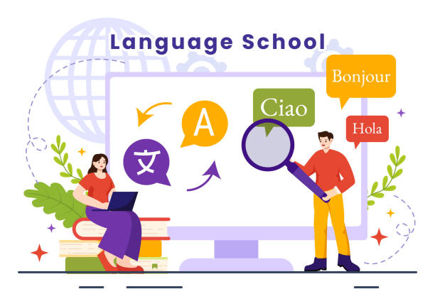 60+ Language School Logo Stock Illustrations, Royalty-Free Vector ...
