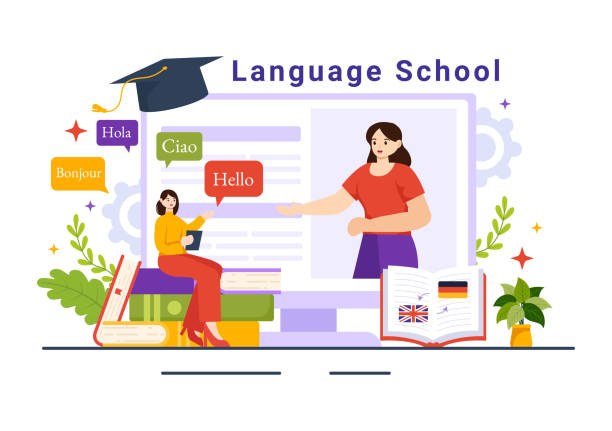60+ Language School Logo Stock Illustrations, Royalty-Free Vector ...