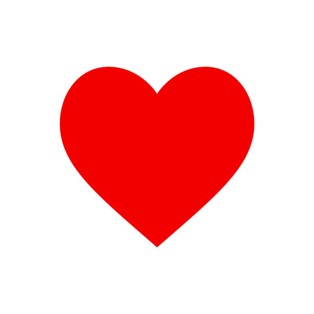 heart flat icon - friendship satisfaction admiration symbol stock illustrations