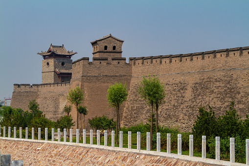Pingyao, Shanxi, China - August 20, 2014:  The ancient city of Pingyao in China