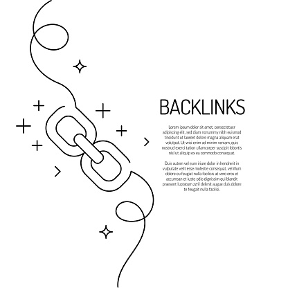 Continuous Line Drawing of Backlinks Icon. Hand Drawn Symbol Vector Illustration.