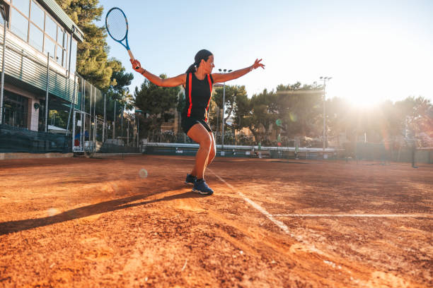 istock Tennis player on clay court 1904066038
