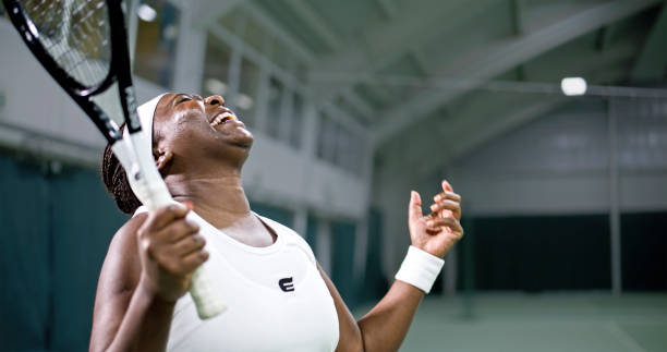 istock Female tennis player extremely happy about her performance 1904117373