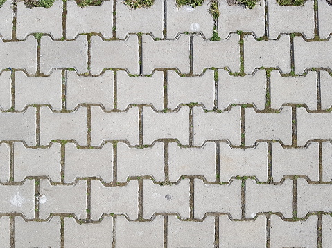 Close-up of a cobblestone walkway in the city