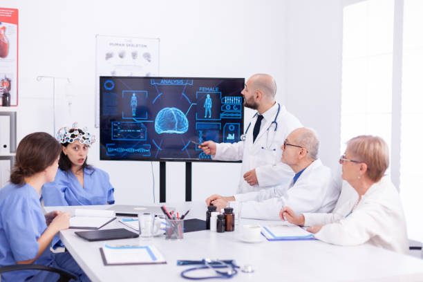 istock Medical nurse doing eeg scan 1904242789